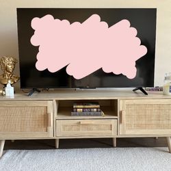 Rattan TV Console Table