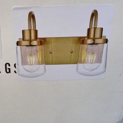 NEW! BRASS/GOLD BATHROOM LIGHT FIXTURE