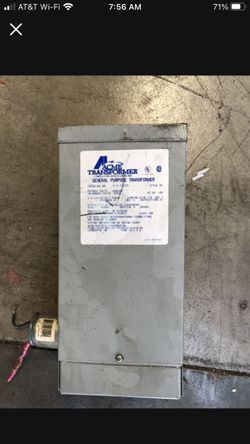 Transformer Primary Volts 120 X 240