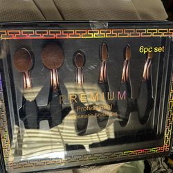 Premium Professional Cosmetic Brush Gift Set 6 pc
