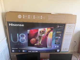 Hisense 75" U8 Series ULED Mini-LED 4K TV (20 Months Old, Warranty Left), $780