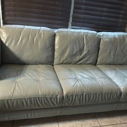 Nice Faux Leather Sage Couch