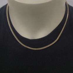 14k gold, 20-inch Franco chain and a 22-inch Cuban link chain.
