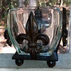 Fleur De Lis Candle jar