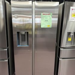 Refrigerator, Samsung New Open Box 36” Side By Side Fridge