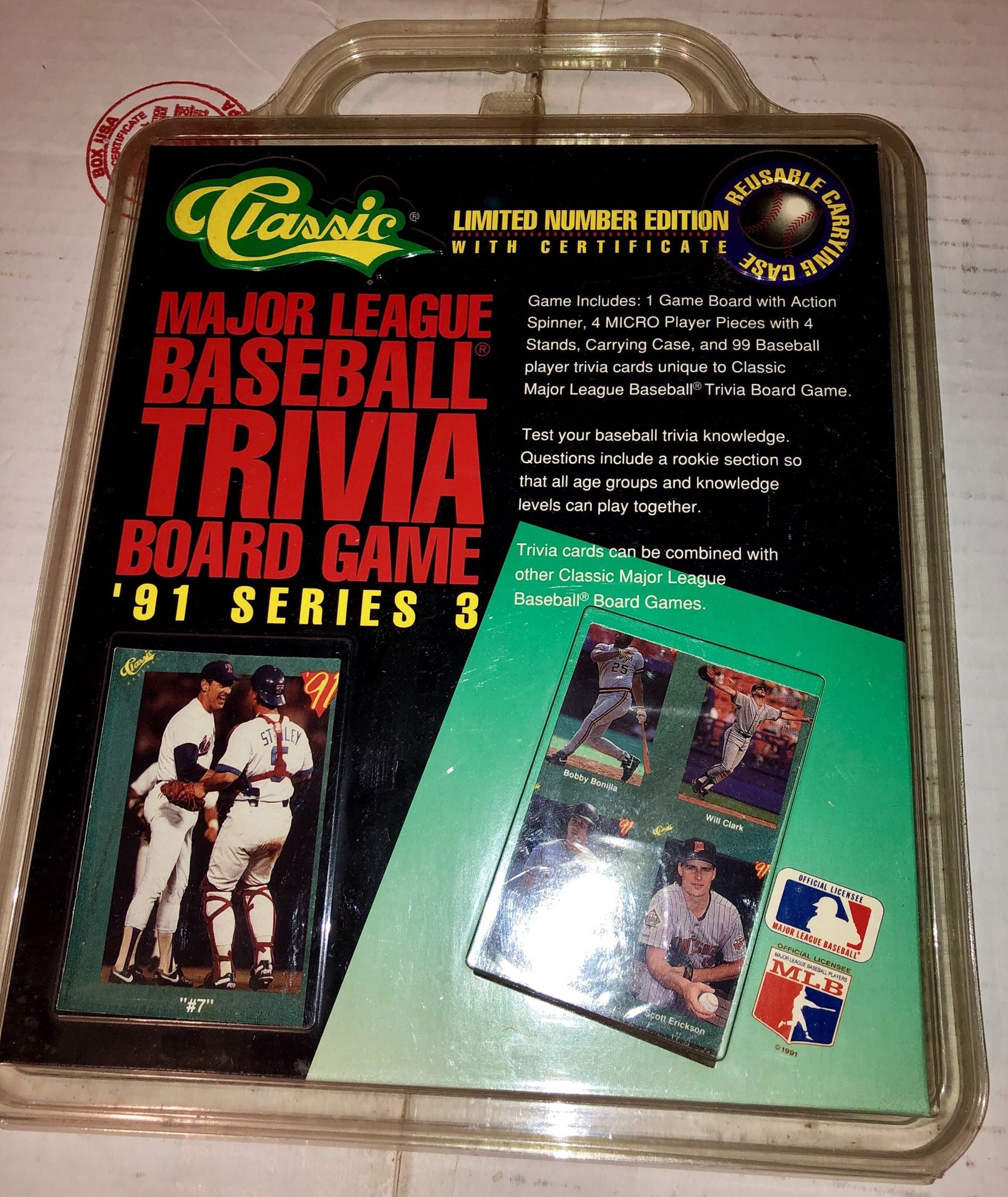 1991 Classic Baseball Card set