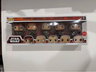 Funko Pop Star Wars Bad Batch 5 Pack GameStop Exclusive Hunter Wrecker Tech Echo