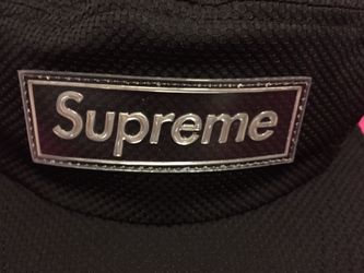 Supreme nylon pique camp cap black sales