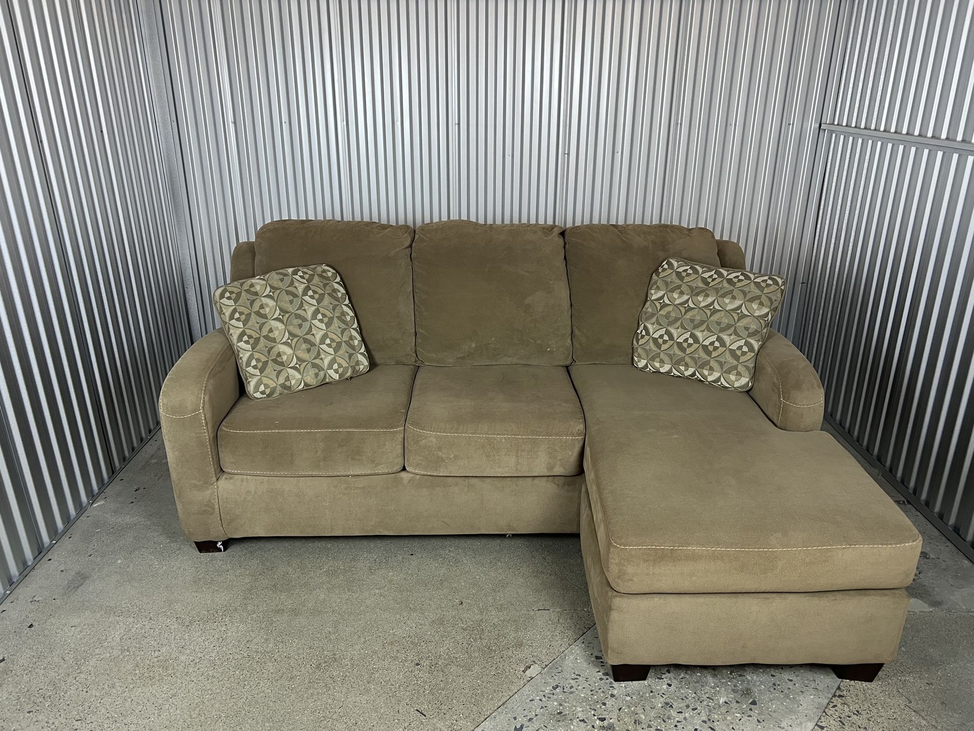 ( Free Delivery ) Ashley Beige Sectional Couch And Chair for Sale in