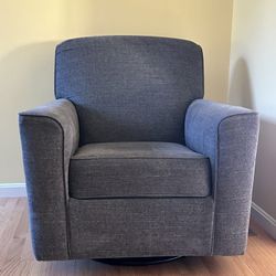 Gray Swivel Rocking Chair 