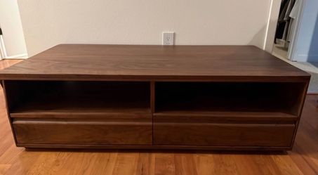 Modern Minimalist Solid Wood Storage Coffee Table with 4 drawers