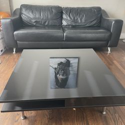 Black Leather Couch For Sale 