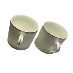 2 Noritake Demitasse / Espresso Cups - Cream Bone China