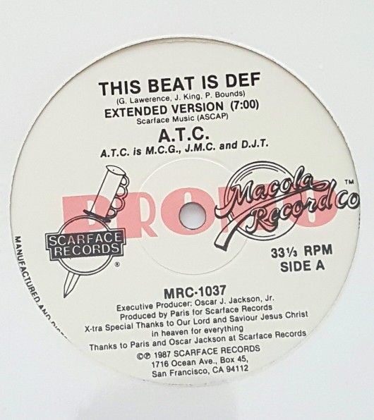 A.T.C. – This Beat Is Def (RARE PROMO Vinyl Record) Rap Hip Hop