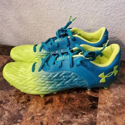 Under Armour Clone Magnetico Premier 2 Teal Lime Soccer Cleats Sz 10