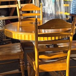 Vintage Wood Farm Kitchen Table