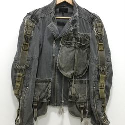 жмзнь Brand Distressed Bondage/Parachute Jacket