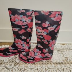 Rain Boots Youths Multi-Color Floral $25 OBO