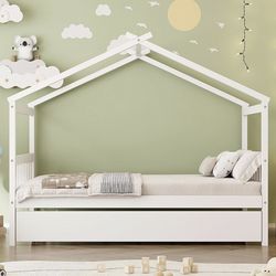 Wooden house bedframe