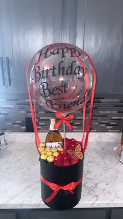 Rose arrangements with balloons