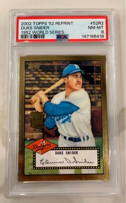2002 Topps ‘52 Reprint Duke Snider 1952 World Series Dodgers PSA 8
