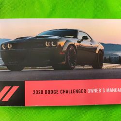 Challenger 2020 Dodge Owner Guide