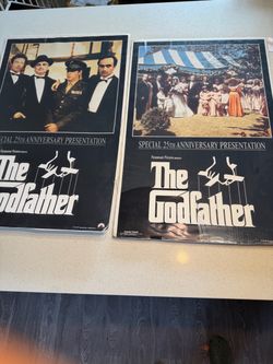 two vintage The Godfather Special 25th Anniversary Promo Posters 22x34