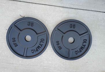 35 lb Olympic Plates (Pair) — $80