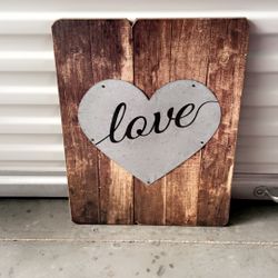 Wood Love Sign