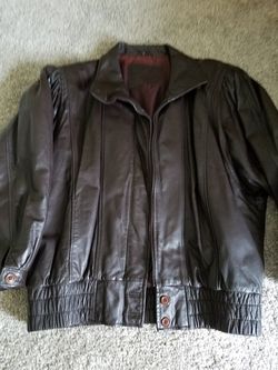 Leather coat size Medium
