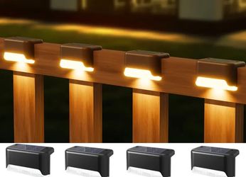 4 Pack Fence/deck/patio Solar Lights Bright Wgite