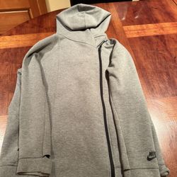 Nike Tech Sweatshirt Women’s L Gray Asymmetrical Full Zip