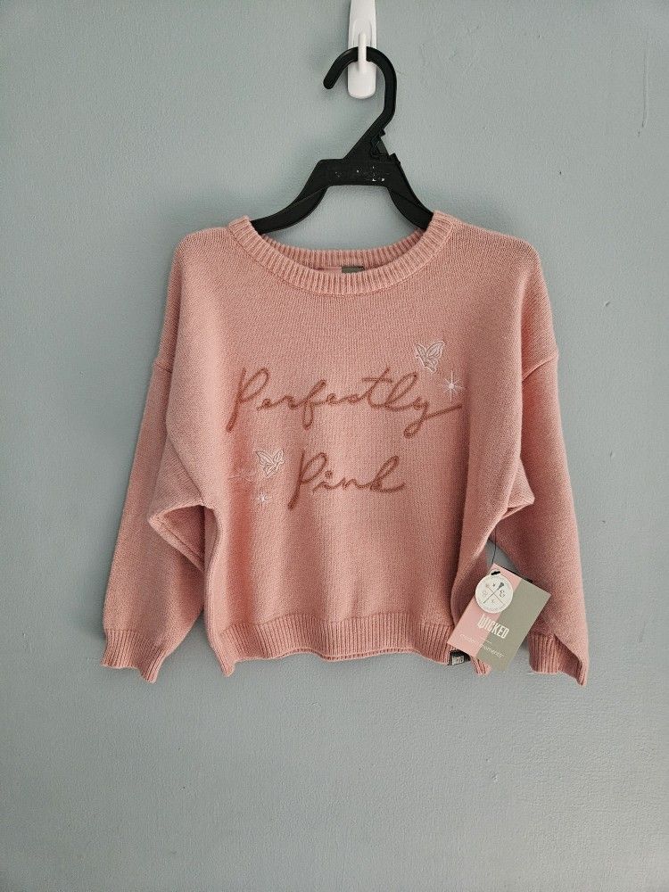 Wicked Modern Moments Toddler Girl Sweater – “Perfectly Pink” (4T) – NWT