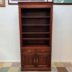 Vintage Cherry Pennsylvania House Bookshelf Display Cabinet