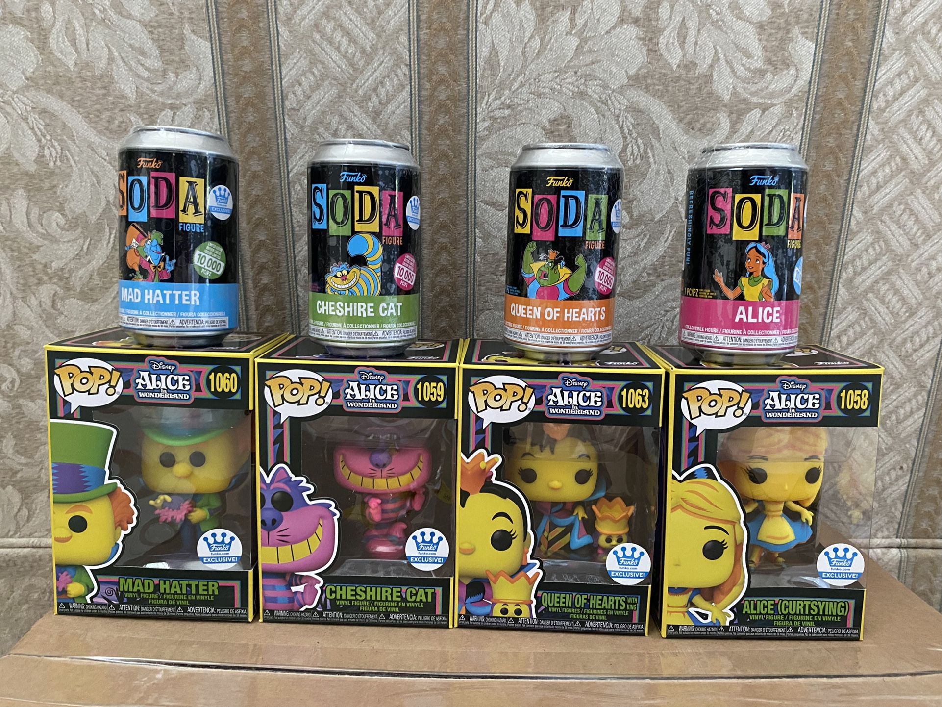 Black Light Alice In Wonderland Funko Pops