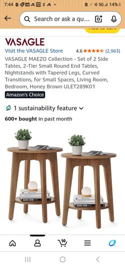 never opened brown end tables