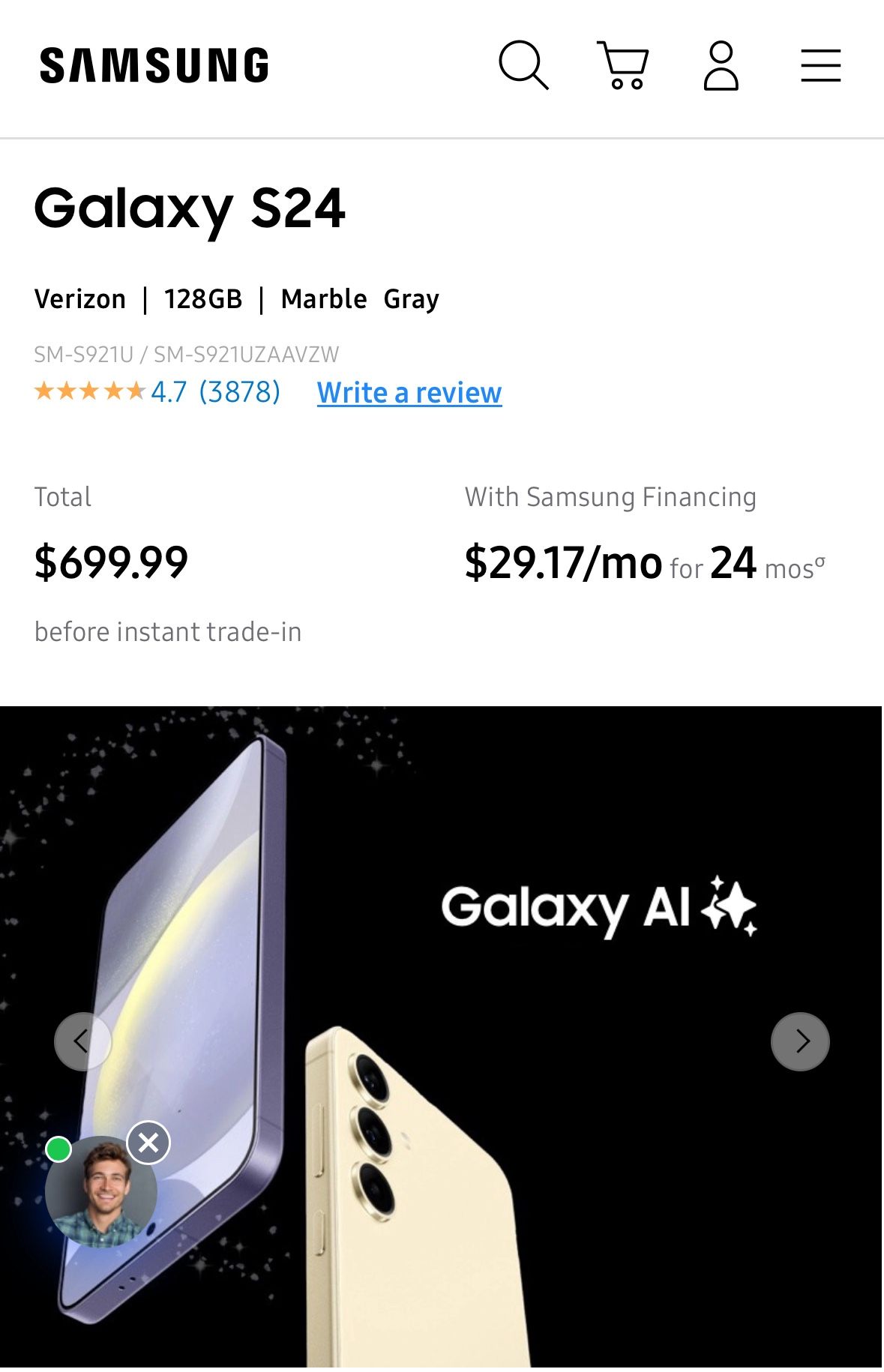 Samsung Galaxy S24 128GB