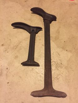 Cobblers shoe stands, set of 2, antique
