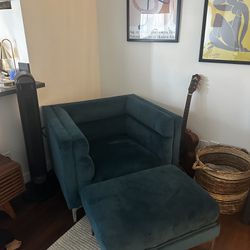 Modern chair and ottoman for sale! Must be able to pickup