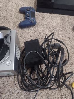 PS4 and Nintendo GameCube console and games..