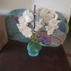 Fake Orchids In Vase