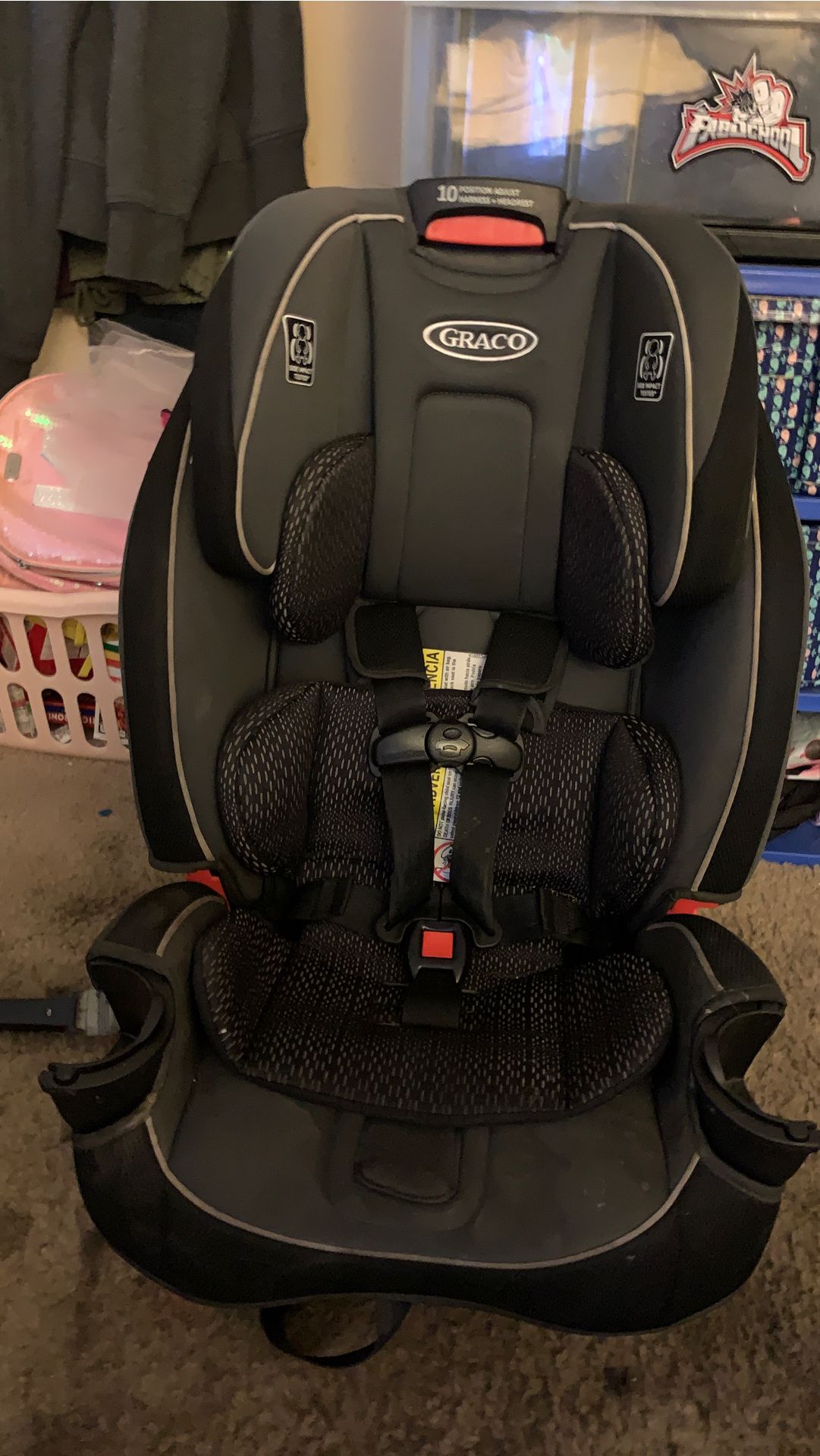 Newborn car seat all the way to toddler booster seat! 4-1 car seat holds 5-100 pounds