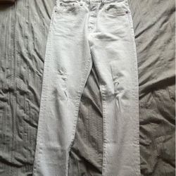 Levi 501 skinny light wash jeans - 28x28