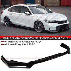 25-26 Honda Civic MCX-Style Gloss Black Front Bumper Lip