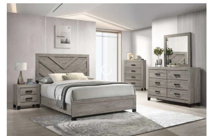 Grey 4piece Bedroom set Queen $850! King $1025! Cash On Delivery!!