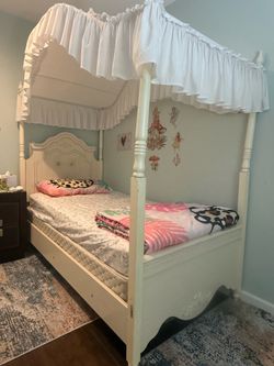 Twin bed with everything you see