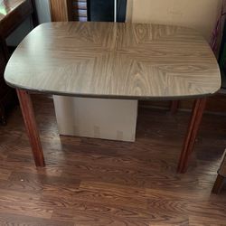 Free Wood Dining Table with Leaf 