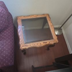 Wood And Glass, End Table