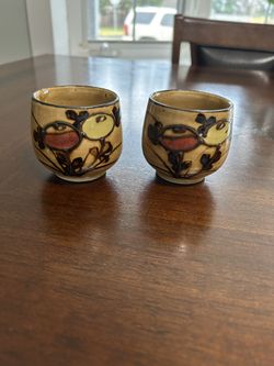 Floral Stoneware Cups