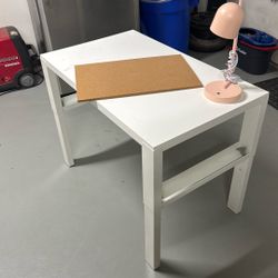 Desk, Light and Corkscrew Board